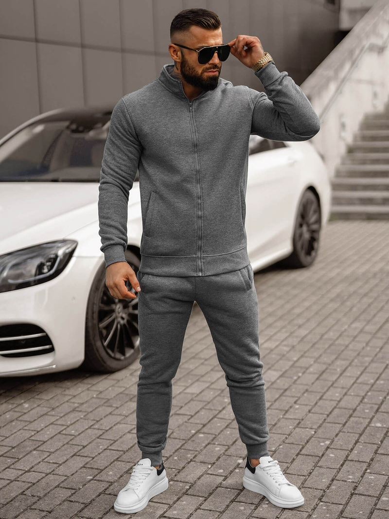 Survêtement Homme Gris Foncé OZONEE JS/68C10385/5Z