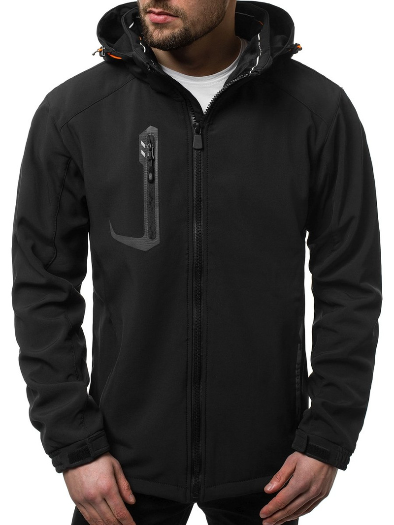 Veste Homme noir et orange OZONEE GE/12267