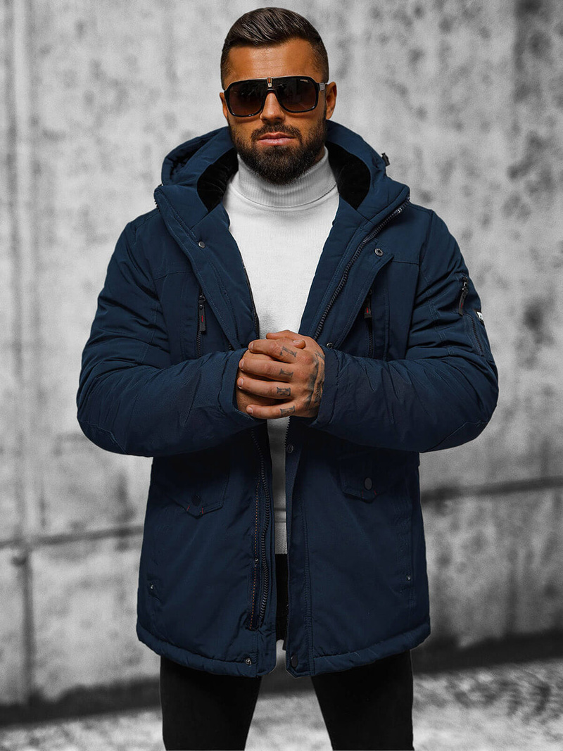 Veste Homme Bleu Foncé OZONEE JS/5M718/215