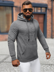Sweatshirt Homme Gris Foncé OZONEE NB/MF2012