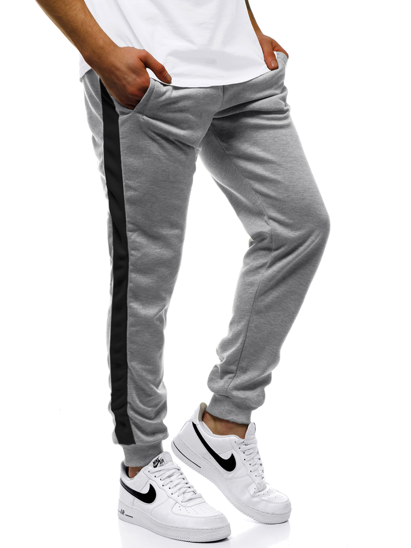 Pantalon de survêtement Homme Gris et noir OZONEE JS/JZ11008