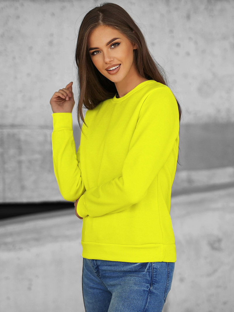 Sweat femme Néon Jaune OZONEE JS/W01Z