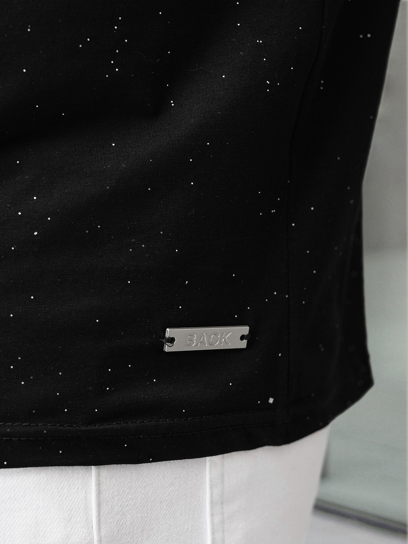 T-shirt Homme Noir OZONEE O/QQ1386