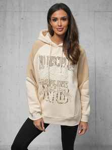 Sweatshirt à capuche beige OZONEE O/SWE23037Z