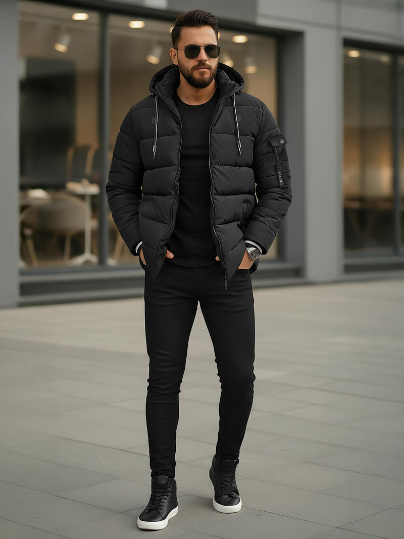 Veste homme noir OZONEE JS/57M7502/392Z