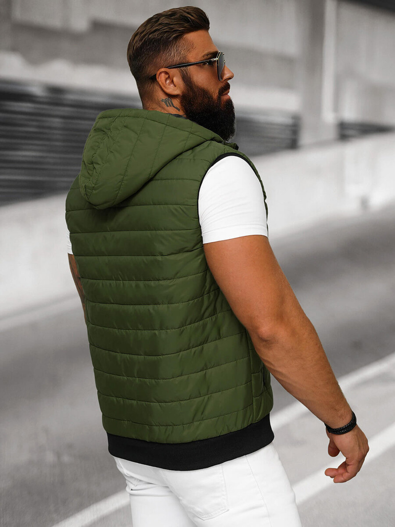 Veste Sans Manches Homme Vert OZONEE JS/MY88Z