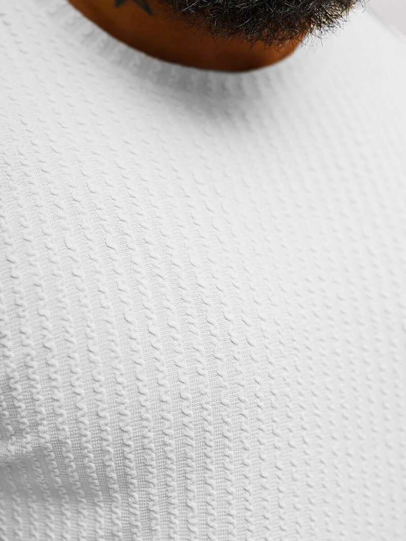 T-shirt Homme Blanc OZONEE O/7766T