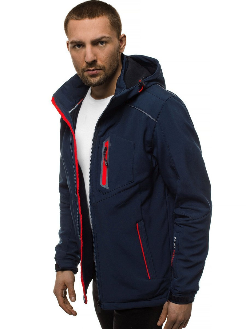 Veste Homme Bleu foncé-rouge OZONEE GE/12259Z