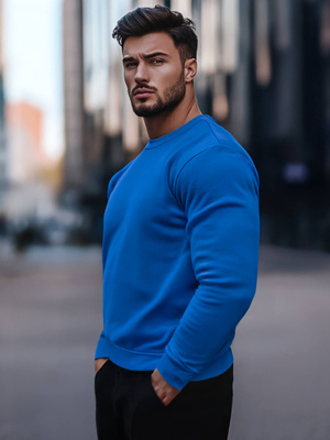 Sweatshirt Homme Bleu OZONEE JS/2001-10Z