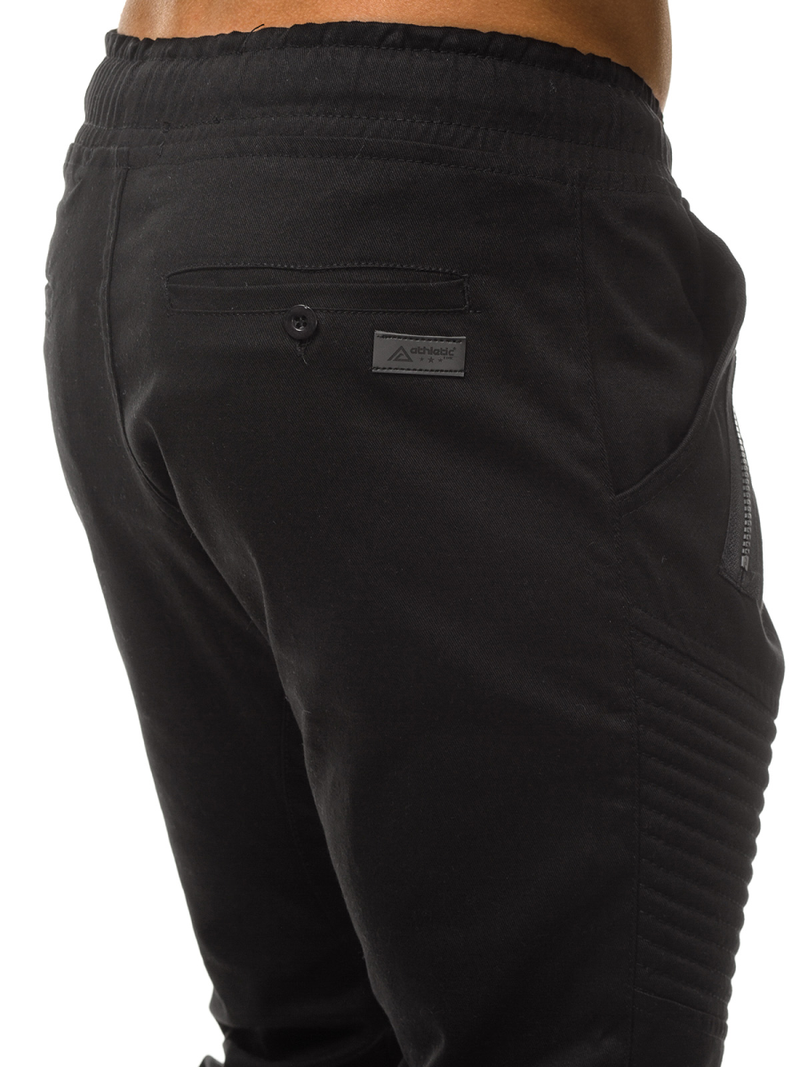 Pantalon Chino Jogger Homme Noir OZONEE A/0952