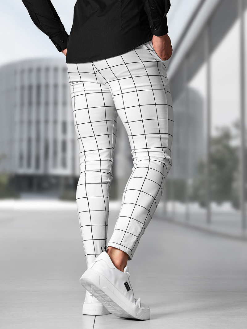 Pantalon Chino Homme Blanc OZONEE O/P4009Z