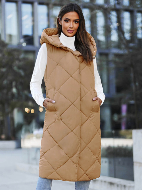 Gilet femme camel OZONEE JS/5M3165/84