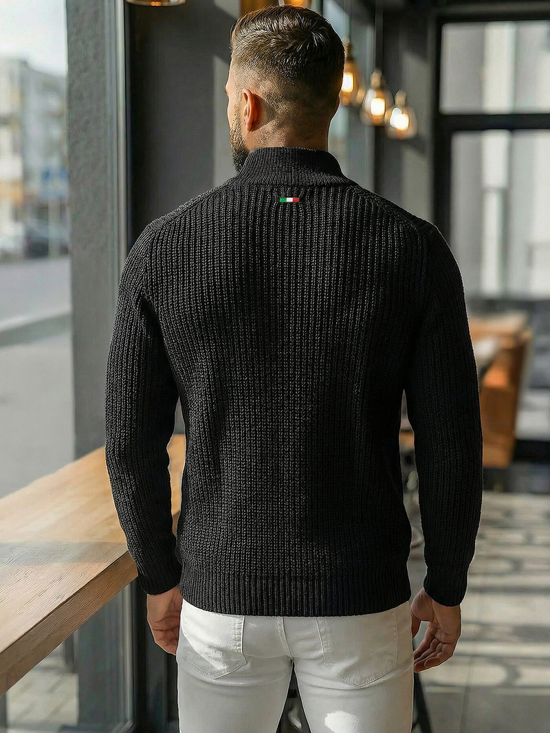 Pullover Homme Noir OZONEE NB/MM6020/4Z