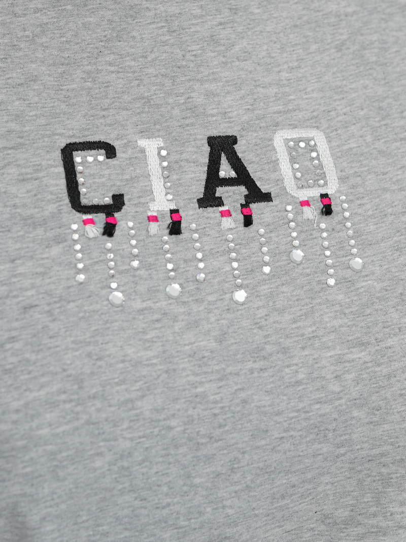 T-shirt femme gris OZONEE JS/RJ77542