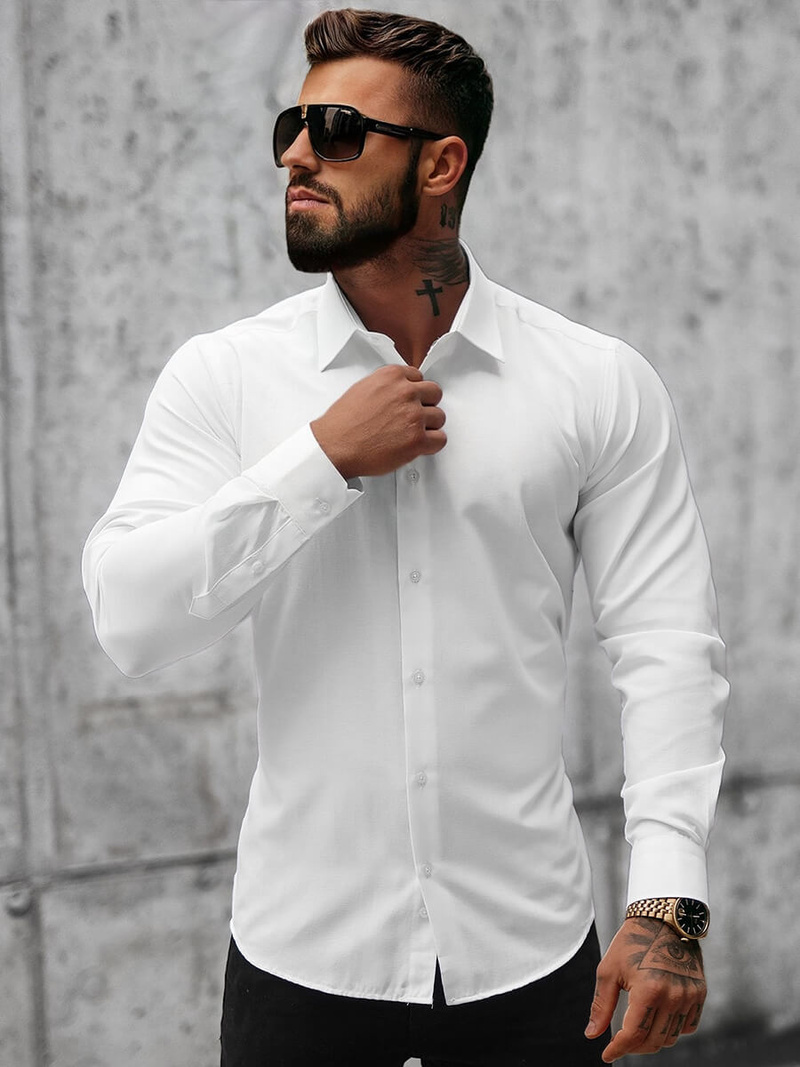 Chemise Homme Blanc OZONEE MECH/2122Z