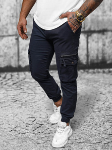 Pantalon Chino Jogger Homme Bleu Foncé OZONEE NB/MP0201BS