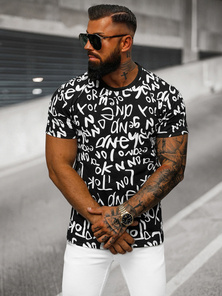 T-shirt Homme Noir OZONEE O/T1268/3