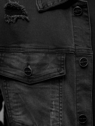 Veste en jean Homme noir OZONEE NB/MJ506NZ