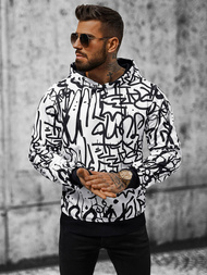 Sweatshirt à capuche homme blanc OZONEE JS/8B1151/1