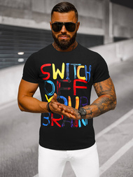 T-shirt Homme Noir OZONEE O/T125/3Z