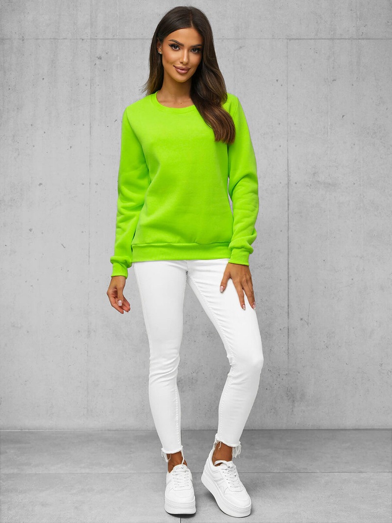 Sweat Femme Néon Vert OZONEE JS/W01Z