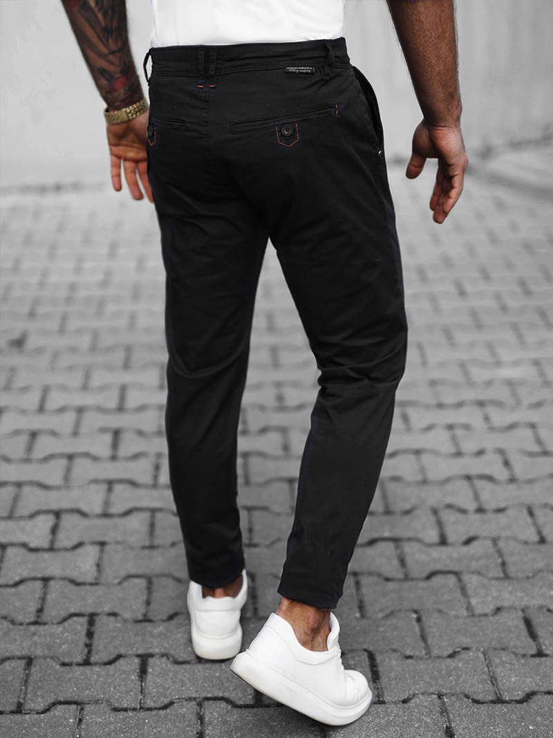Pantalon Chino Homme Noir OZONEE O/H6306