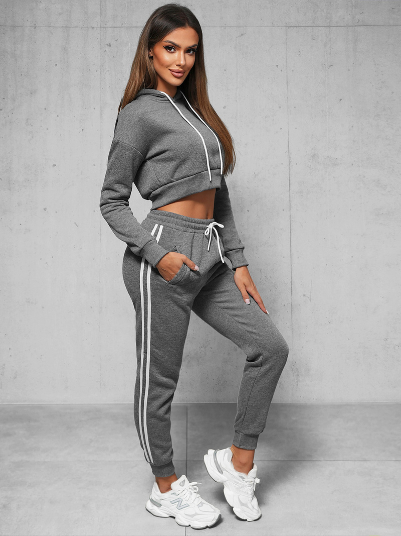 Ensemble de survêtement deux pièces gris foncé OZONEE JS/8C67/5