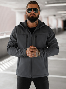 Veste softshell hommes gris foncé OZONEE JS/27B6525/5Z