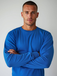 Sweatshirt Homme Bleu OZONEE JS/2001-10Z