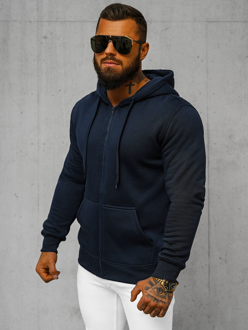 Sweatshirt Homme Bleu marine OZONEE JS/2008Z