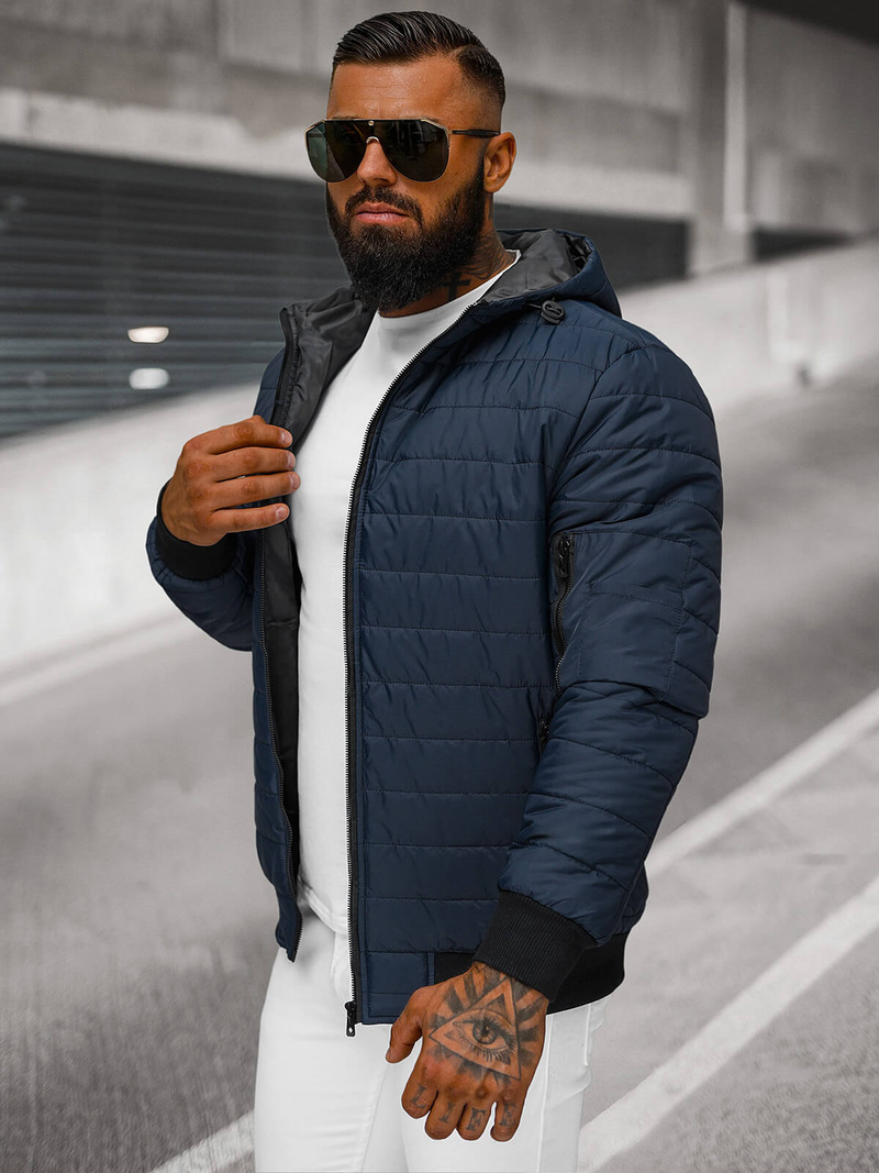 Veste Homme Bleu foncé OZONEE JS/MY13Z