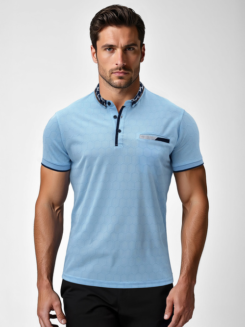 Polo Homme Bleu OZONEE O/QQ923