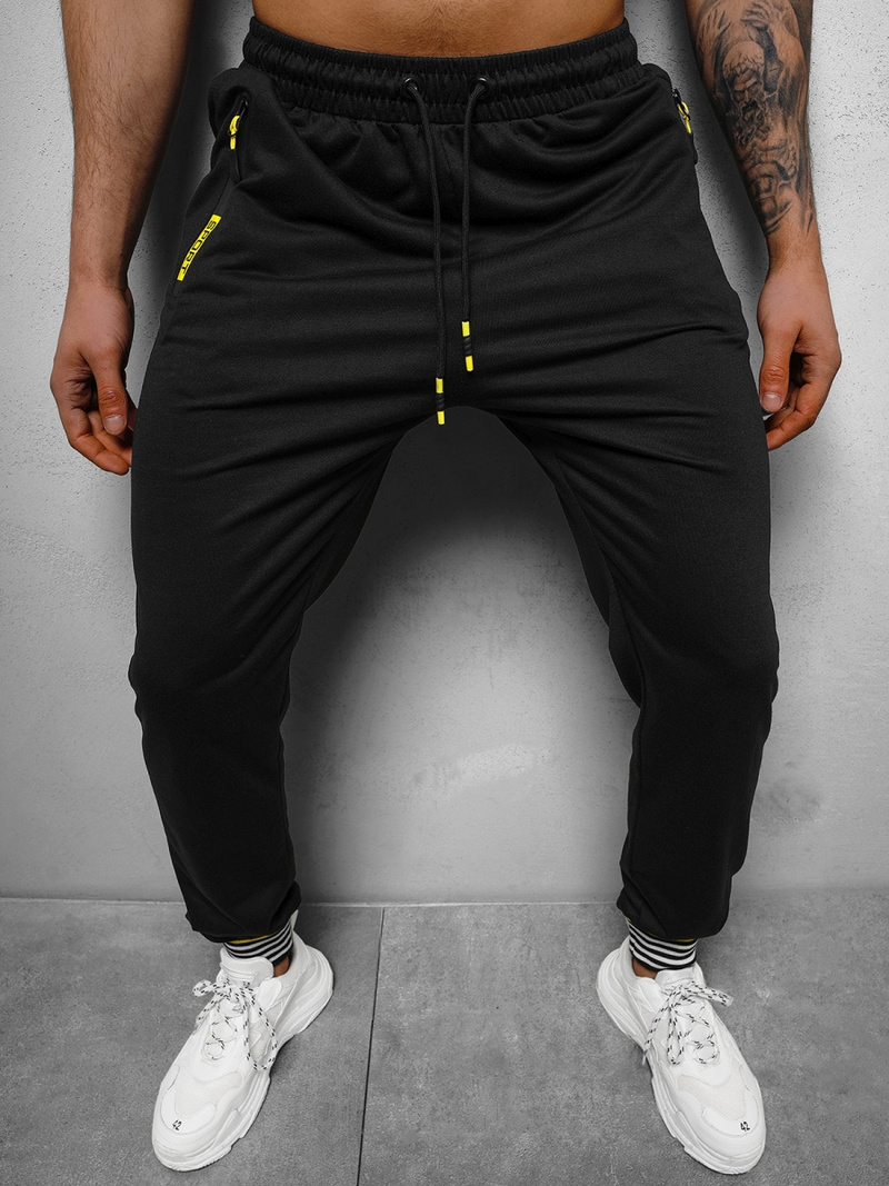 Pantalon de survêtement Homme noir OZONEE JS/68K10332