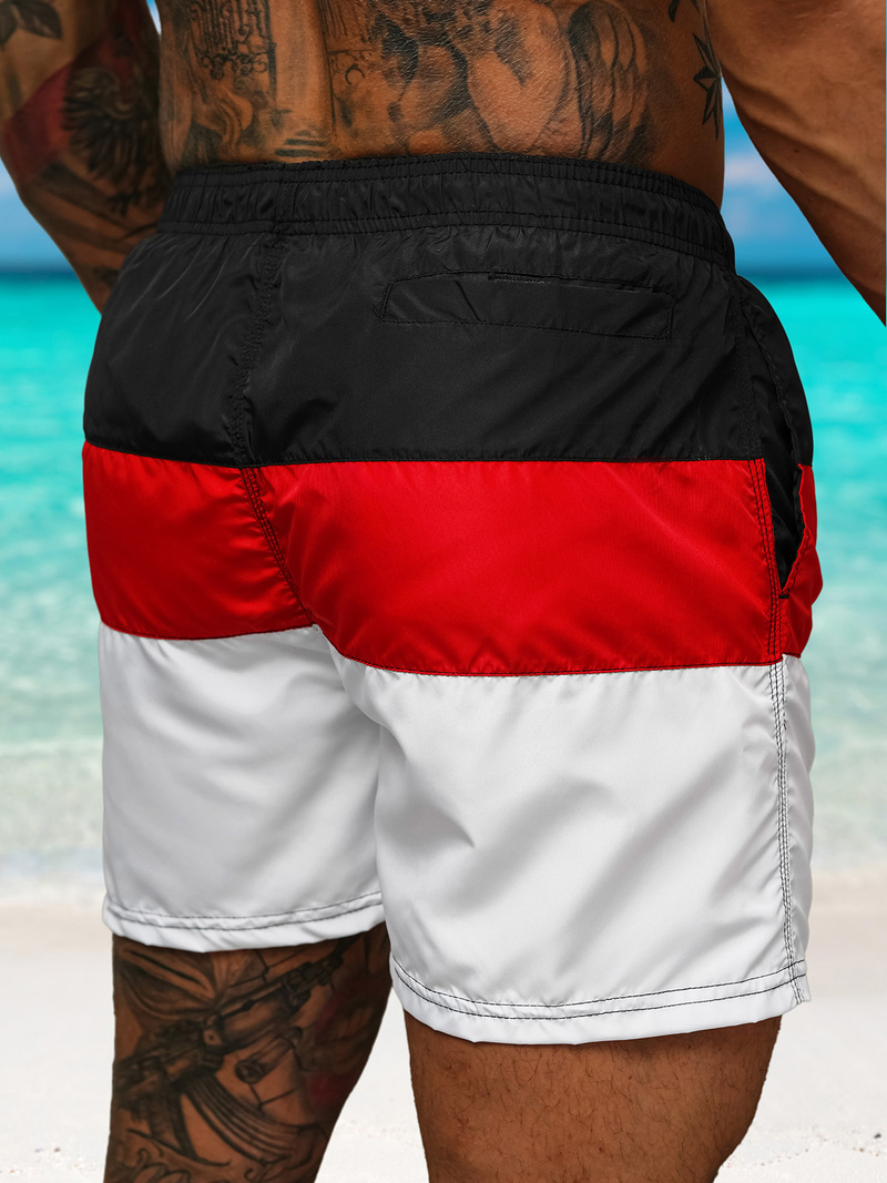 Short de bain homme noir/blanc OZONEE JS/17K567/3
