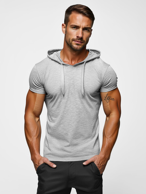 T-shirt Homme Gris OZONEE JS/8T89/2Z
