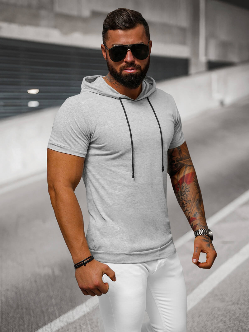 T-shirt Homme Gris OZONEE JS/8T955/2