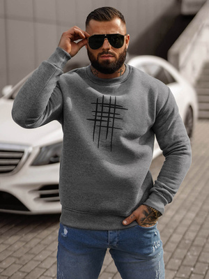 Sweatshirt homme gris foncé OZONEE JS/8B1361/5