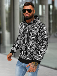 Sweatshirt à capuche homme noir OZONEE JS/8B1236/3