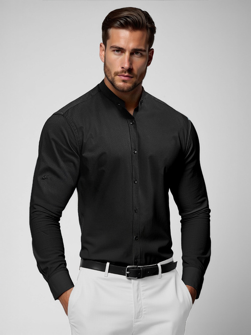 Chemise Homme Noir OZONEE O/V010