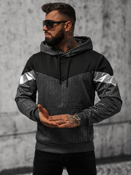 Sweatshirt à capuche homme gris foncé OZONEE O/3A77