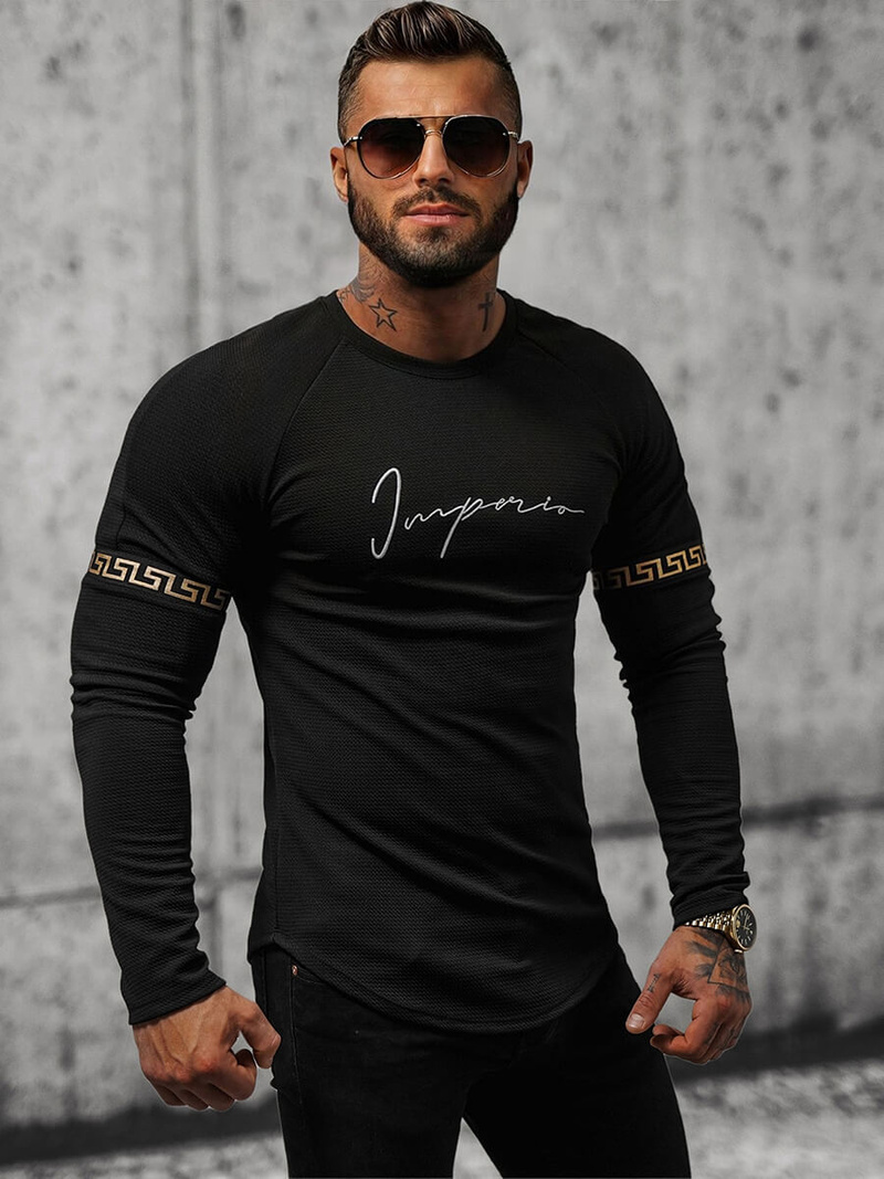 Sweatshirt Homme Noir OZONEE O/5928BZ