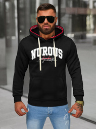 Sweatshirt à capuche homme noir OZONEE O/TT30510