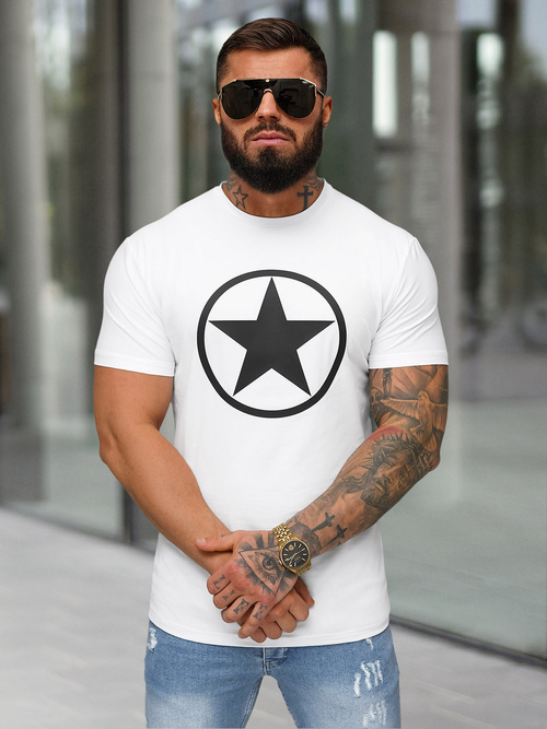 T-shirt Homme Blanc OZONEE NB/MT3151