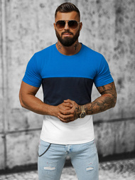 T-shirt Homme Bleu OZONEE JS/8T90/3Z