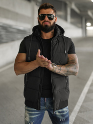 Veste sans manches Homme noir OZONEE JS/32M1780/392Z