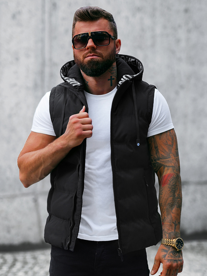 Veste sans manches Homme noir OZONEE JS/5M758/392