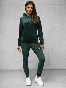 Ensemble survêtement femme en velours vert foncé OZONEE O/8C1175/9Z