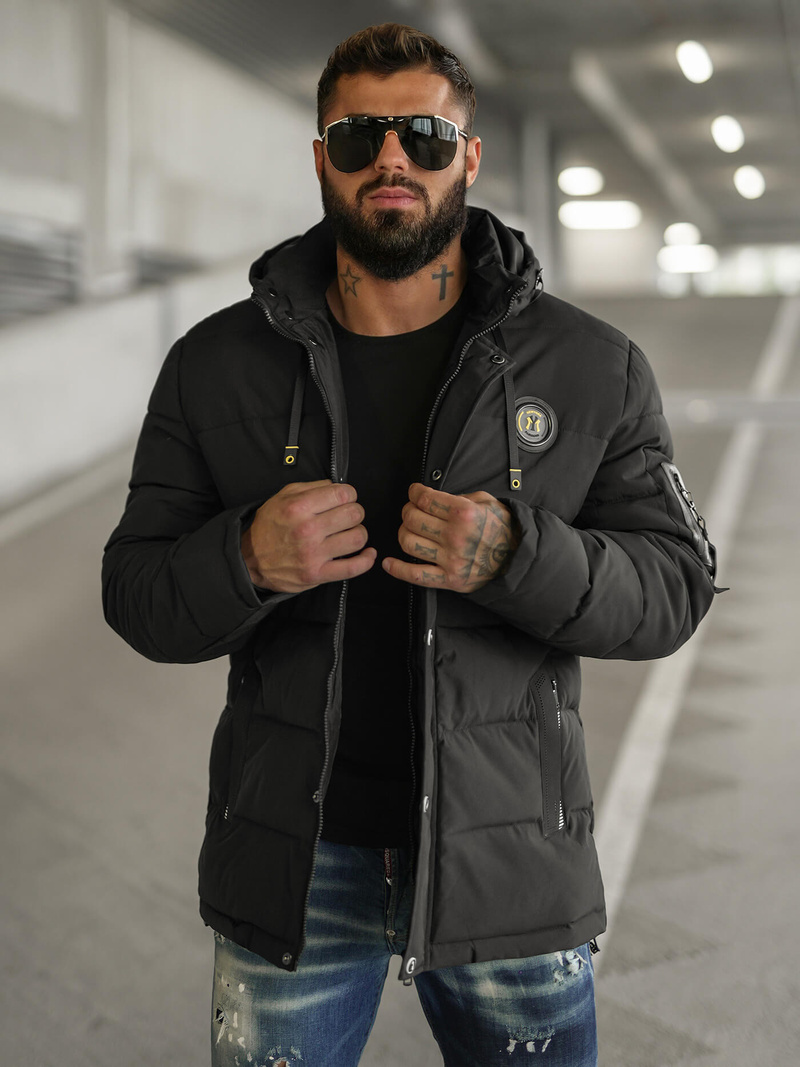 Veste homme noir OZONEE JS/57M7503/392Z