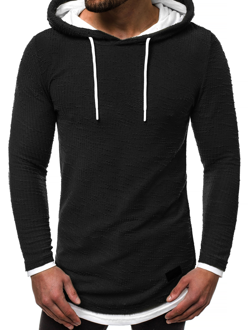 Sweatshirt Homme Noir OZONEE O/1252