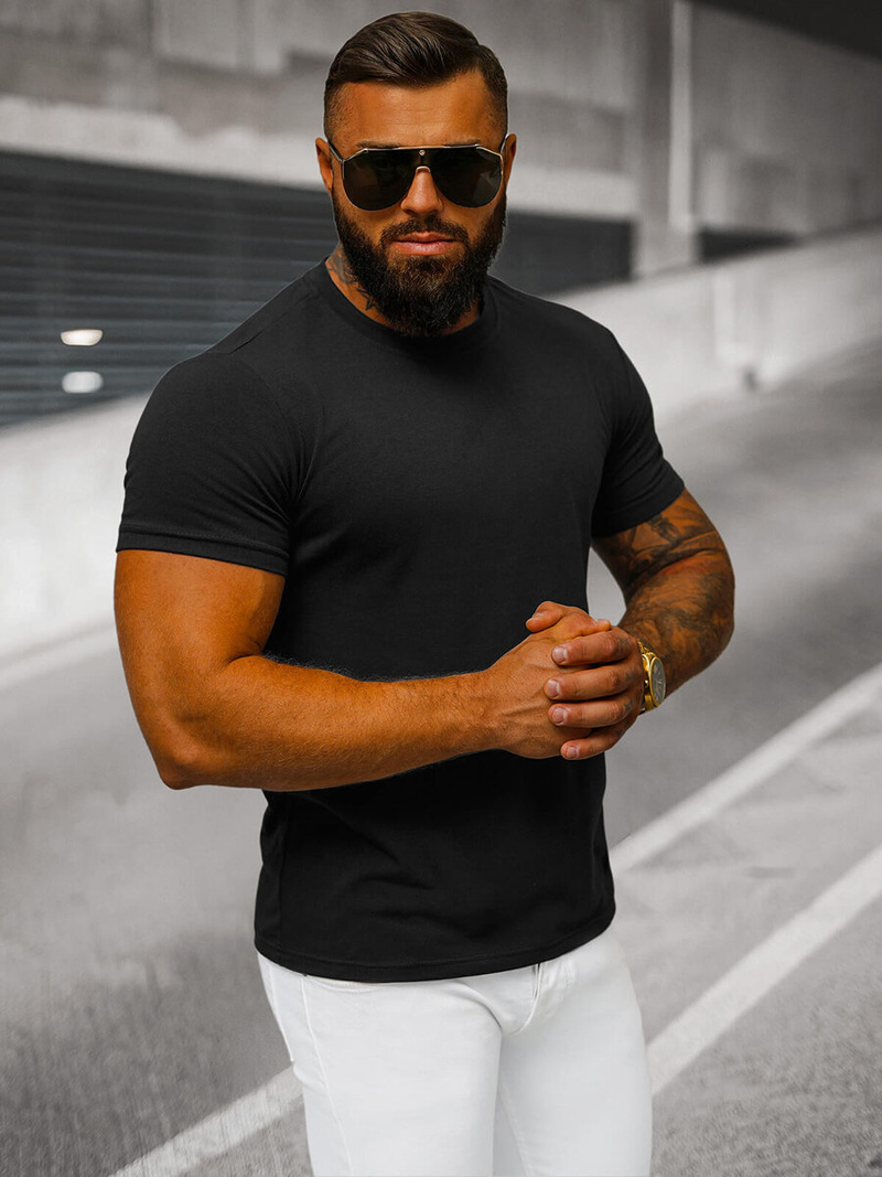 T-shirt Homme Noir OZONEE JS/712005Z